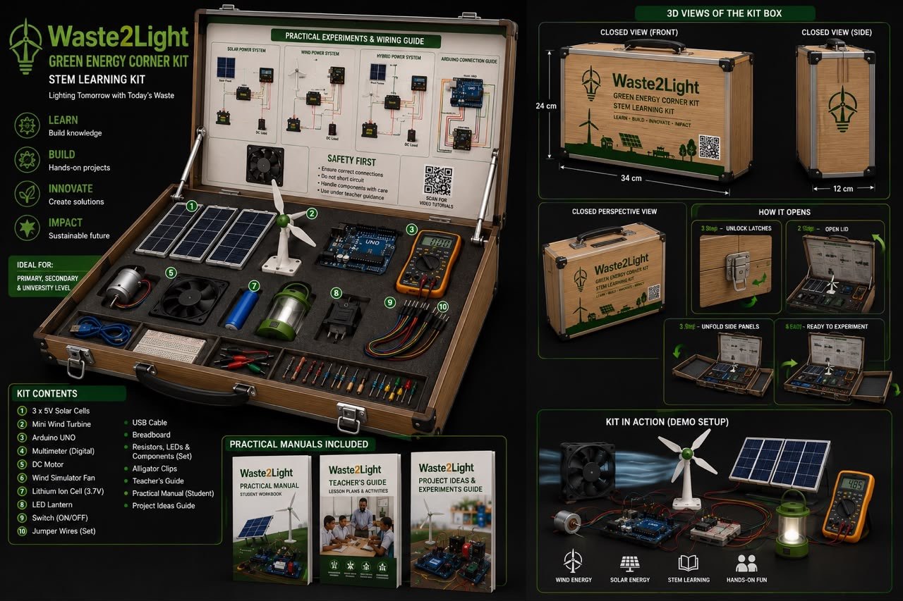 Waste2Light Green Energy STEM Kit